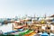 Harbour ship and boat docks in Jakarta, Indonesia