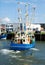 Harbour with shrimp boat in Buesum, Germany