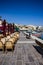 Harbour side restaurants at the fishing village of Marsaxlok k