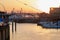 Harbour of the Speicherstadt in Hamburg