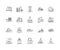 Harbours line icons, signs, vector set, outline illustration concept