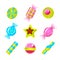 Hard Candy Colorful Cute Simple Icons Set