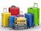 Hard case colorful luggages