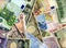 Hard currency banknotes background