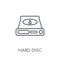 Hard disc linear icon. Modern outline Hard disc logo concept on