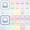 Hard disk drive color outlined flat icons