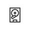 Hard Disk Drive line icon