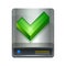 Hard drive disk and ok icon