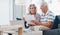 Hard earned money needs a secure place to go. a senior couple going through paperwork on the sofa at home.