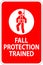 Hard Hat Decals, Fall Protection Trained