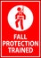 Hard Hat Decals, Fall Protection Trained