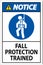 Hard Hat Decals, Notice Fall Protection Trained