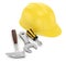 Hard hat and work tools