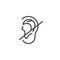 Hard of hearing line icon