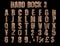Hard Rock 2 angled 3D Alphabet illustration