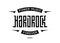Hard Rock badge - original lettering with lightnings, music vector illustration