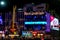 Hard Rock Cafe, nightime, Las Vegas Boulevard, December 2018.