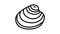 hard-shell atlantic clam line icon animation