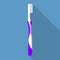 Hard toothbrush icon, flat style