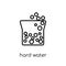 Hard Water icon. Trendy modern flat linear vector Hard Water icon on white background from thin line Cleaning collection