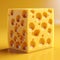 Hard Yellow Cheese with Background in Cheese Collection. Generative AI