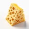 Hard Yellow Cheese with Background in Cheese Collection. Generative AI