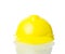 Hard yellow hat for industrial work, engineers, architect isolate