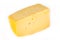 Hard yellow tasty cheese brick