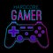 Hardcore gamer Joypad gamepad illustration quote tee graphic slogan style sign wall art set home textile print sticker design