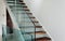 Hardened glass balustrade in house