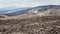 Hardened lava field and cableway on Mount Etna