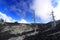 Hardened lava on volcano slope of Etna