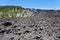 Hardened lava on volcano slope of Etna, Sicily