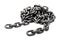 Hardened steel cargo lifting metal chain