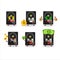 Hardisk cartoon character with cute emoticon bring money