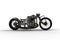 A hardtail vintage motorbike. Side view isolated 3D illustration