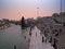 HARDWAR, INDIA - MARCH 13, 2003: People bathing in the holy rive