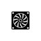 Hardware Computer Fan, PC Cooler Flat Vector Icon