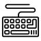 Hardware keyboard icon, outline style