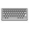 Hardware keyboard icon, outline style