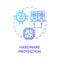 Hardware protection concept icon