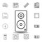 hardware, speaker icon. Simple thin line, outline vector element of hardware icons set for UI and UX, website or mobile