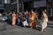 (Hare Ram Hare Krishna) Singing and dancing in Public place, Vienna, Austria - 01 April 2023