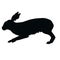 hare shadow animal icon silhouettes isolated on dark black graphical in white