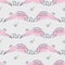 Hare sketch. Seamless pattern with cute hares