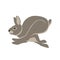 Hare vector illustration style Flat