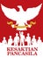 Hari Kesaktian Pancasila Illustration suitable for national holiday in Indonesia that is celebrated on October 1st every year.
