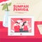 Hari Sumpah pemuda means Happy Indonesian youth pledge day concept illustration
