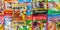Haribo gummy bear gummi candy candies different types variety background banner