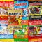 Haribo gummy bear gummi candy candies different types variety background square